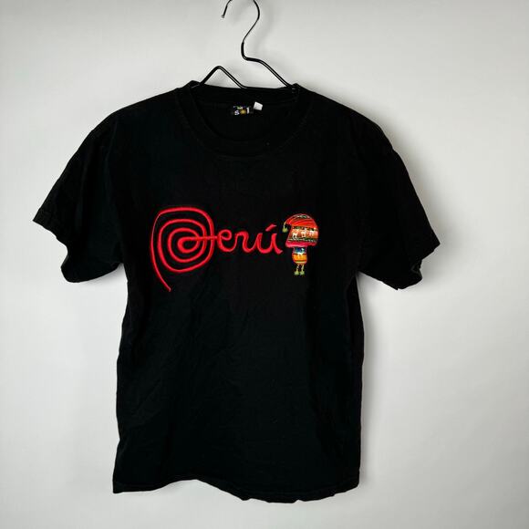 Puerta Del Sol Other - Peru Llama Peruvian Puerta‎ Del Sol T-Shirt Alpaca Embroidered